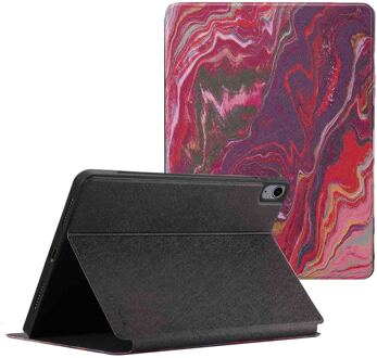 Selencia Vivid tablethoes voor de Apple iPad Air 11 inch (2025) M3 / (2024) M2 / Air 5 (2022) / Air 4 (2020) - Marble Plum Meerkleurig