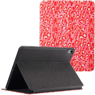 Selencia Vivid tablethoes voor de Apple iPad Air 11 inch (2026) M4 / (2025) M3 / (2024) M2 / Air 5 (2022) / Air 4 (2020) - Wild Spots Lipstick Meerkleurig
