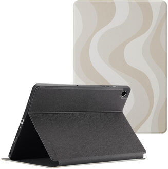 Selencia Vivid tablethoes voor de Samsung Galaxy Tab A9 Plus - Desert Waves Beige Meerkleurig - 10.5