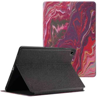 Selencia Vivid tablethoes voor de Samsung Galaxy Tab A9 Plus - Marble Plum Meerkleurig - 10.5