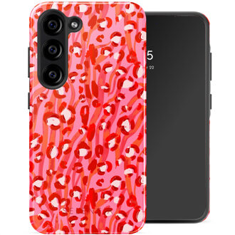 Selencia Vivid Tough Backcover voor de Samsung Galaxy S23 - Wild Spots Lipstick Meerkleurig - One size