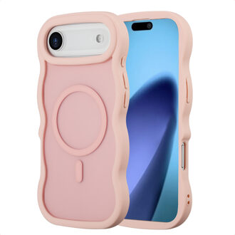 Selencia Wavy Backcover met MagSafe voor de Apple iPhone Air - Soft Pink Roze