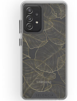 Selencia Zarya Fashion Extra Beschermende Backcover Galaxy A52 (5G) / A52 (4G) - Gold Botanic