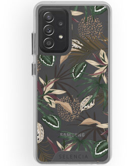 Selencia Zarya Fashion Extra Beschermende Backcover Galaxy A52 (5G) / A52 (4G) - Jungle Leaves