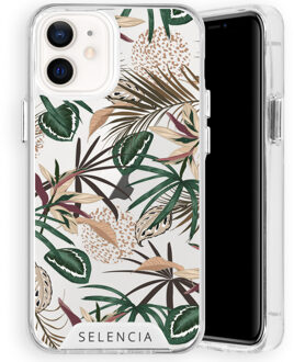 Selencia Zarya Fashion Extra Beschermende Backcover iPhone 12 Mini hoesje - Jungle Leaves