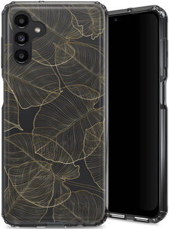 Selencia Zarya Fashion Extra Beschermende Backcover voor de Samsung Galaxy A13 (4G) - Gold Botanic Goud