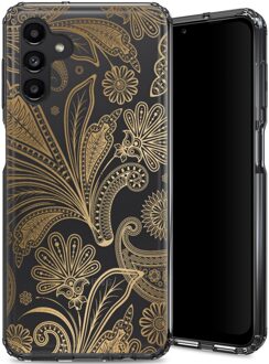 Selencia Zarya Fashion Extra Beschermende Backcover voor de Samsung Galaxy A13 (4G) - Paisley Gold Goud