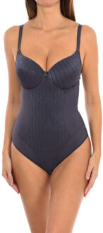 Selene Damesbody met beugel en padding, model VANESA. Elegant, comfortabel en perfecte pasvorm. Grijs - EU 75C /UK 34C