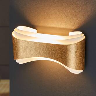 Selene Elegante wandlamp Ionica, gouden band goud, wit