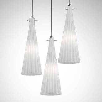 Selene Hanglamp Costa Rica, 3-lamps, wit