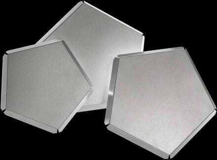 Selene LED wandlamp Pleiadi in zilver, 3-lamps