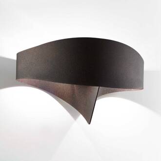 Selene LED wandlamp Scudo van staal, brons