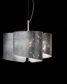 Selene Papiro hanglamp, 3-lamps, zilver