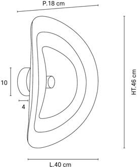 Selenitis design wandlamp Murano-papier wit