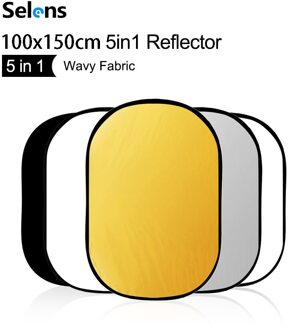 Selens Reflector Draagbare Fotografie Studio Photo Opvouwbare Light Reflector Voor Outdoor Studio Reflector 100*150Cm 5 In 1