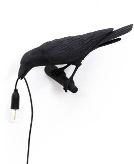 Seletti Bird Looking Wandlamp Links Buiten Zwart
