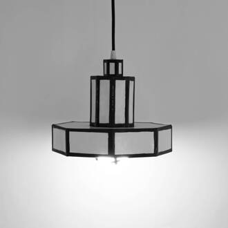 Seletti Cut & Paste hanglamp 8-hoekig wit, zwart