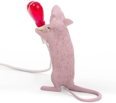 Seletti LED decoratie-tafellamp Mouse Lamp USB Valentine wit, rood