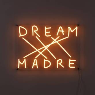 Seletti LED decoratie-wandlamp Dream-Madre, geel paars, helder