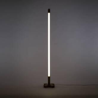 Seletti LED lamp Linea, wit, houten details, universeel wit, licht hout