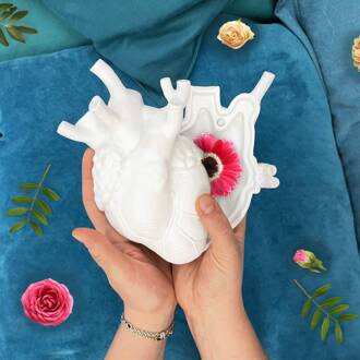 Seletti Love in Bloom Liefde in een doosje, wit, porselein, fluweel wit, rood