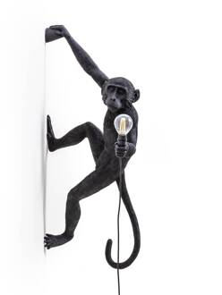 Seletti Monkey Outdoor Lampresin Hanging Zwart