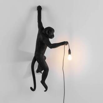 Seletti Monkey Outdoor Lampresin Hanging Zwart