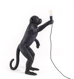 Seletti Monkey Outdoor Lampresin Standing Zwart