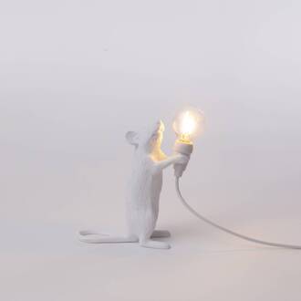 Seletti Mouse Lamp LED decoratieve lamp USB rechtop wit