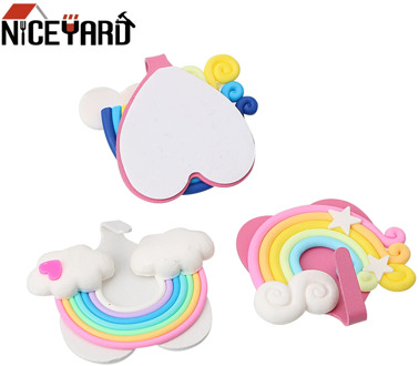 Self Adhesive Wall Hooks Rainbow Shape Bedroom Decor Hooks Cute Fantasy Strong Suction Wall Coat Keys Bags Clothes Hanger