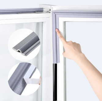 Self Adhesive Window Seal Strip SoundProof and Windproof Nylon Cloth Foam Door Weather Rubber Strip for Sliding Windows