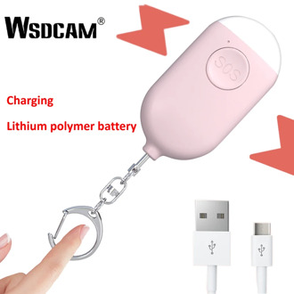 Self Defense Alarm 120dB Girl Women Security Protect Alert Personal Safety Scream Loud Keychain Alarm Emergency Charging Alarms