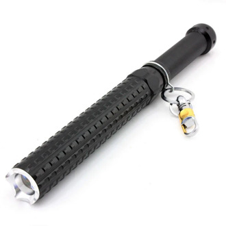 Self-defense flashlight stick extendable baseball bat flashlight LED security patrol driver outdoors emergency car equipment