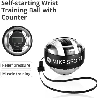 Self-start Wrist Traing Ball with Counter Gyroscope Muscle Trainer with Light Gyro Arm Exerciser Strengthener Wrist Power Ball
