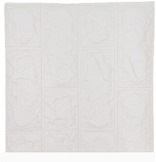 Self-Steken Niet-geweven Stof Steen Baksteen Behang Voor Muren Roll Faux 3D Wallpapers Voor Woonkamer Restaurant muur Papier wit