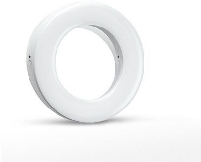 Selfie Ring Licht Oplaadbare Telefoon Ring Licht Clip Op Voor Telefoon Tablet Computer Camera Fotografie Video Verstelbare Helderheid wit