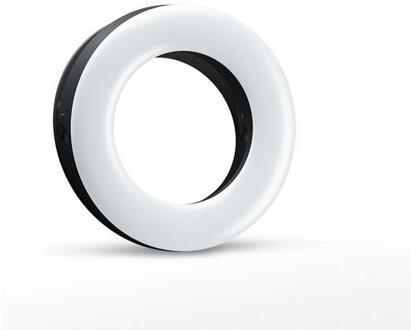 Selfie Ring Licht Oplaadbare Telefoon Ring Licht Clip Op Voor Telefoon Tablet Computer Camera Fotografie Video Verstelbare Helderheid zwart