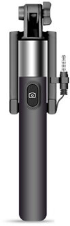 Selfie Stick Voor Samsung S3 S4 voor iPhone 4 5 5 s Uitschuifbare Handheld Zelfportret Houder Monopod Stick Voor Mobiele telefoon 4.5 zwart