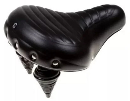 Selle Comfort Ribbel zadel stadsfiets unisex zwart