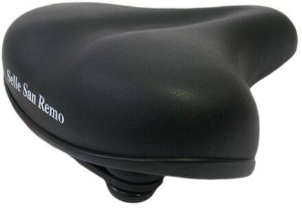 Selle san remo Zadel Citybike elastomeer vering en Zwart