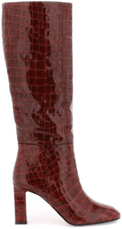 Sellier-laarzen van krokodil-geprint leer Aquazzura , Red , Dames - 41 Eu,37 Eu,36 EU