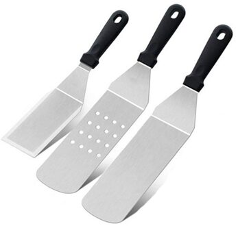 Selling 3/6 Pcs Outdoor Roestvrij Staal Barbecue Tool Set Combinatie Barbecue Spatel Grill Spatel Bbq Grill 3stk