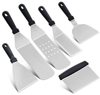 Selling 3/6 Pcs Outdoor Roestvrij Staal Barbecue Tool Set Combinatie Barbecue Spatel Grill Spatel Bbq Grill 6stk 01