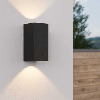 Selma - LED Wandlamp - 2x GU10 - IP65 - Up & Down Light - Dimbaar - Zwart - Excl. Lichtbron