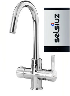 Selsiuz Kokendwaterkraan Selsiuz Inclusief Titanium Single Boiler Rond Chroom