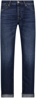 Selvedge Slim Fit Denim Jeans Tela Genova , Blue , Heren - W34,W35,W33