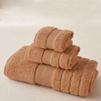 Semaxe Badhanddoek Set Volwassen Badhanddoek 80*150 Handdoek 40*80 Gezicht Handdoek 40*40 Katoenen Handdoek Voor Badkamer Chocolade