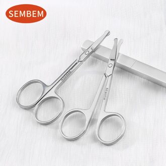 SEMBEM Make-Up Schaar Roestvrij Staal Wenkbrauw Schaar Veilig Ronde Tip Neus Tondeuse Cosmetische Schoonheid Schaar Hair Cut Tool