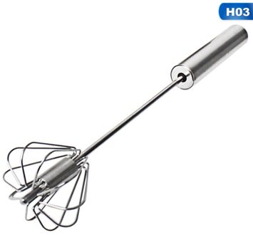 Semi-Automatische Eiklopper 304 Roestvrij Staal Ei Garde Handleiding Hand Mixer Zelf Draaien Ei Stirrer Keuken Accessoires Egg Gereedschap HG47524H03 14 duim