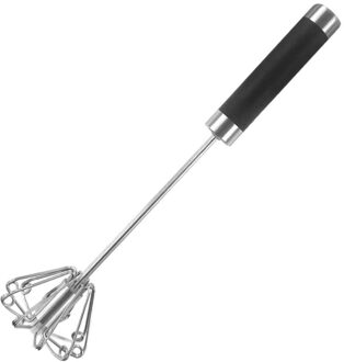 Semi-Automatische Eiklopper Roestvrij Staal Ei Garde Handleiding Hand Mixer Zelf Draaien Ei Stirrer Keuken Accessoires Egg Gereedschap #40
